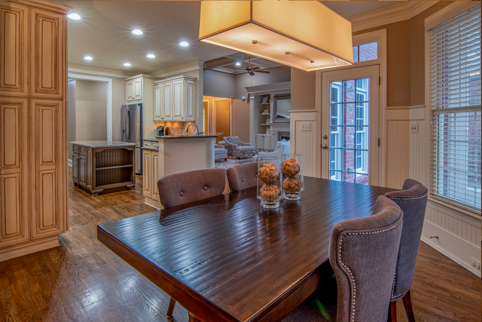 Built-in cabinetry along a wall in a lit interior